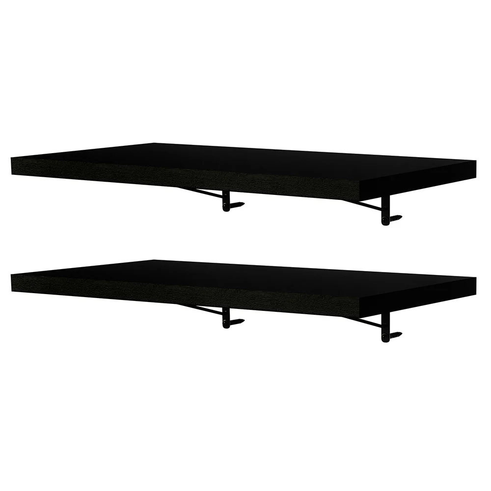 Kit 2 Estantes de Cocina Flotantes 60 cm Negro Madesa - Image 7