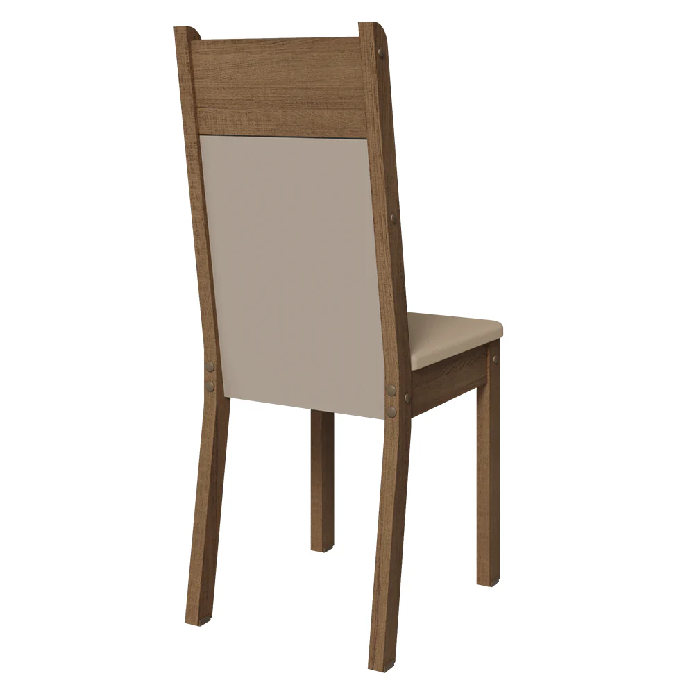 Kit 2 Sillas 4280 Marrón/Beige Sintético - Image 5