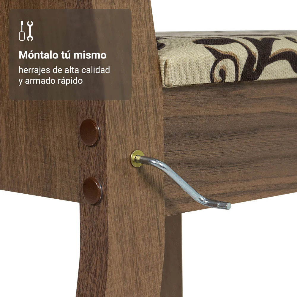Kit 4 Sillas 4290 Marrón / Beige Marrón - Image 8