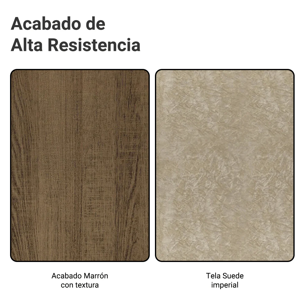 Kit 4 Sillas para Comedor 4255 Marrón/Gamuza Imperial Madesa - Image 10