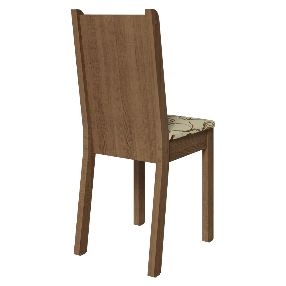 Kit 6 Sillas 4290 Marrón/Beige Lirio - Image 4