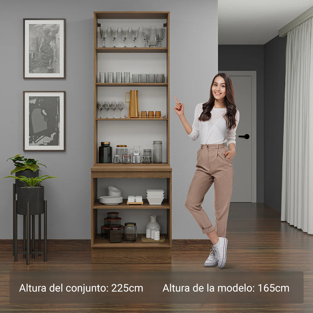 Kit Bajo Mesada con Cristalero 70 cm Madesa Lux 70cm MG 01 - Image 4
