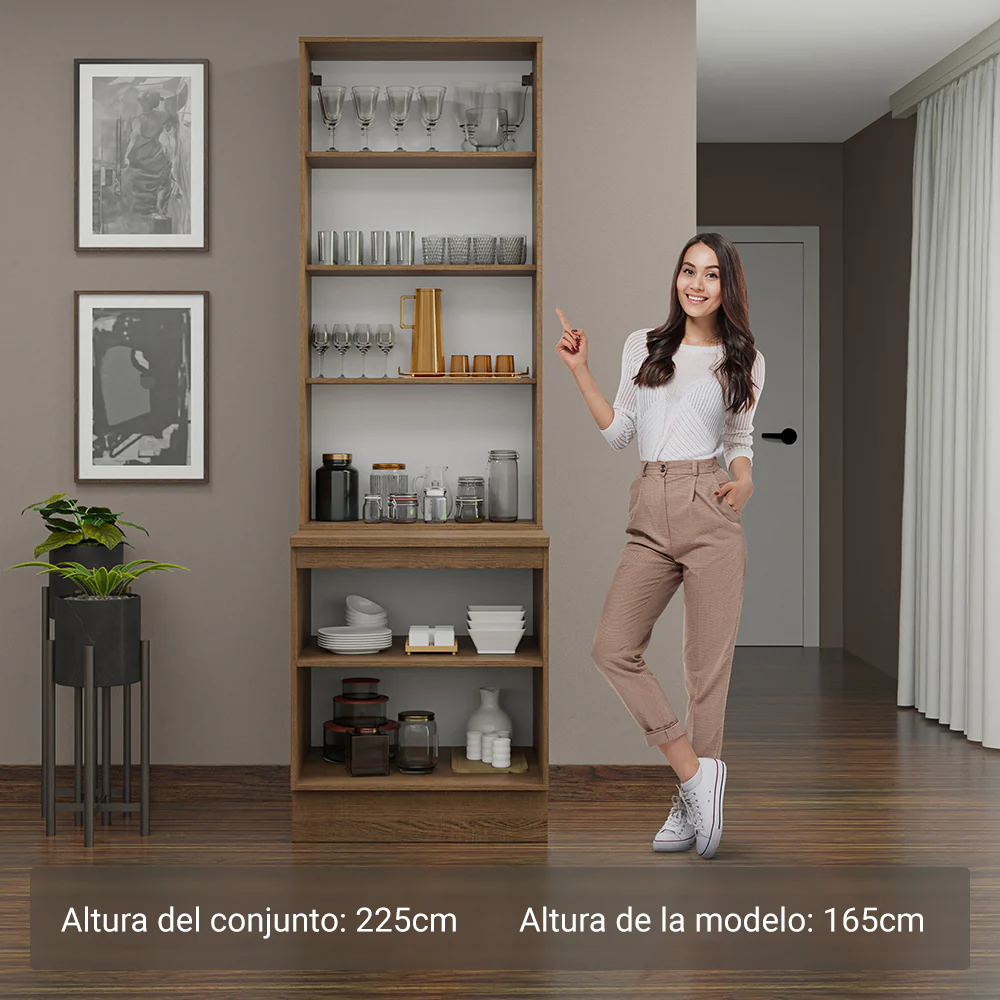 Kit Bajo Mesada con Cristalero 70 cm Madesa Lux 70cm MN 01 - Image 4