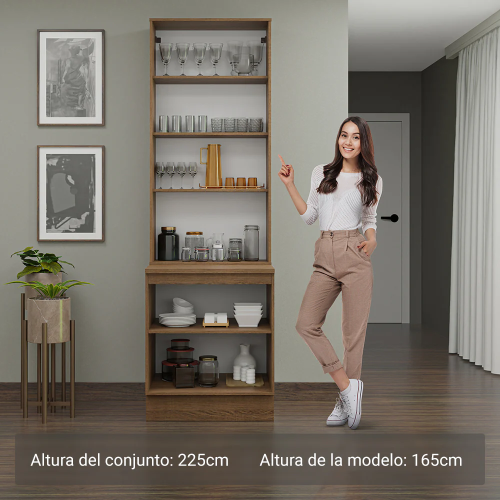 Kit Bajo Mesada con Cristalero 70 cm Madesa Veludo Lux 70cm MB - Image 4
