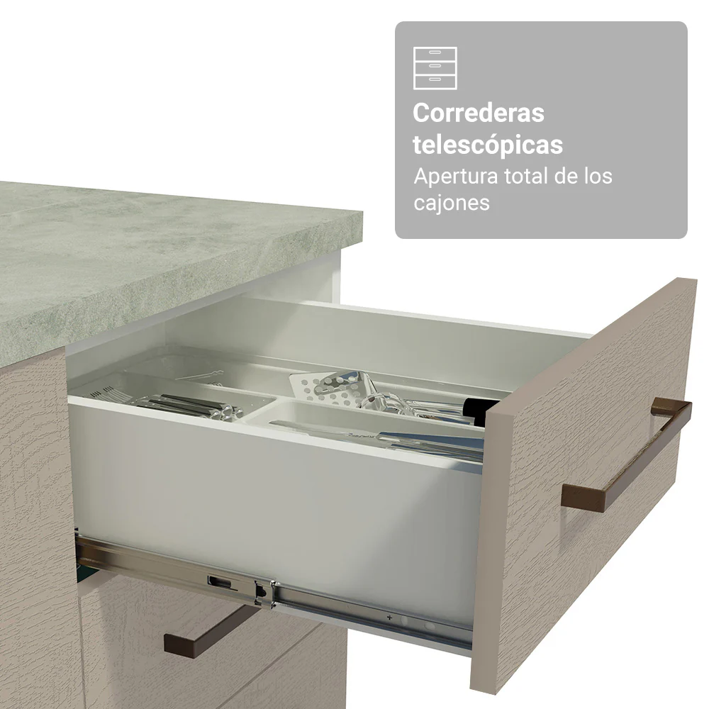 Kit Bajo Mesada con Cristalero Madesa Agata 70cm BC 01 - Image 8