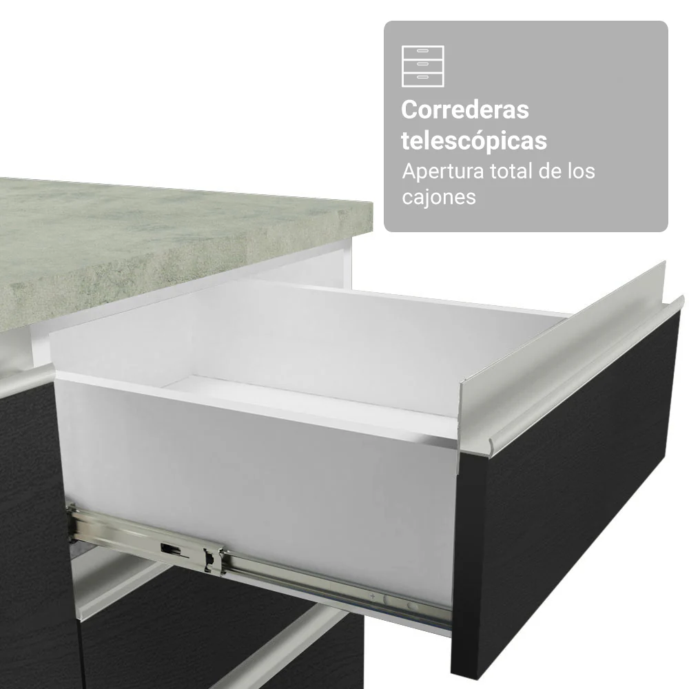 Kit Bajo Mesada con Cristalero Madesa Glamy 70cm MB 01 - Image 8