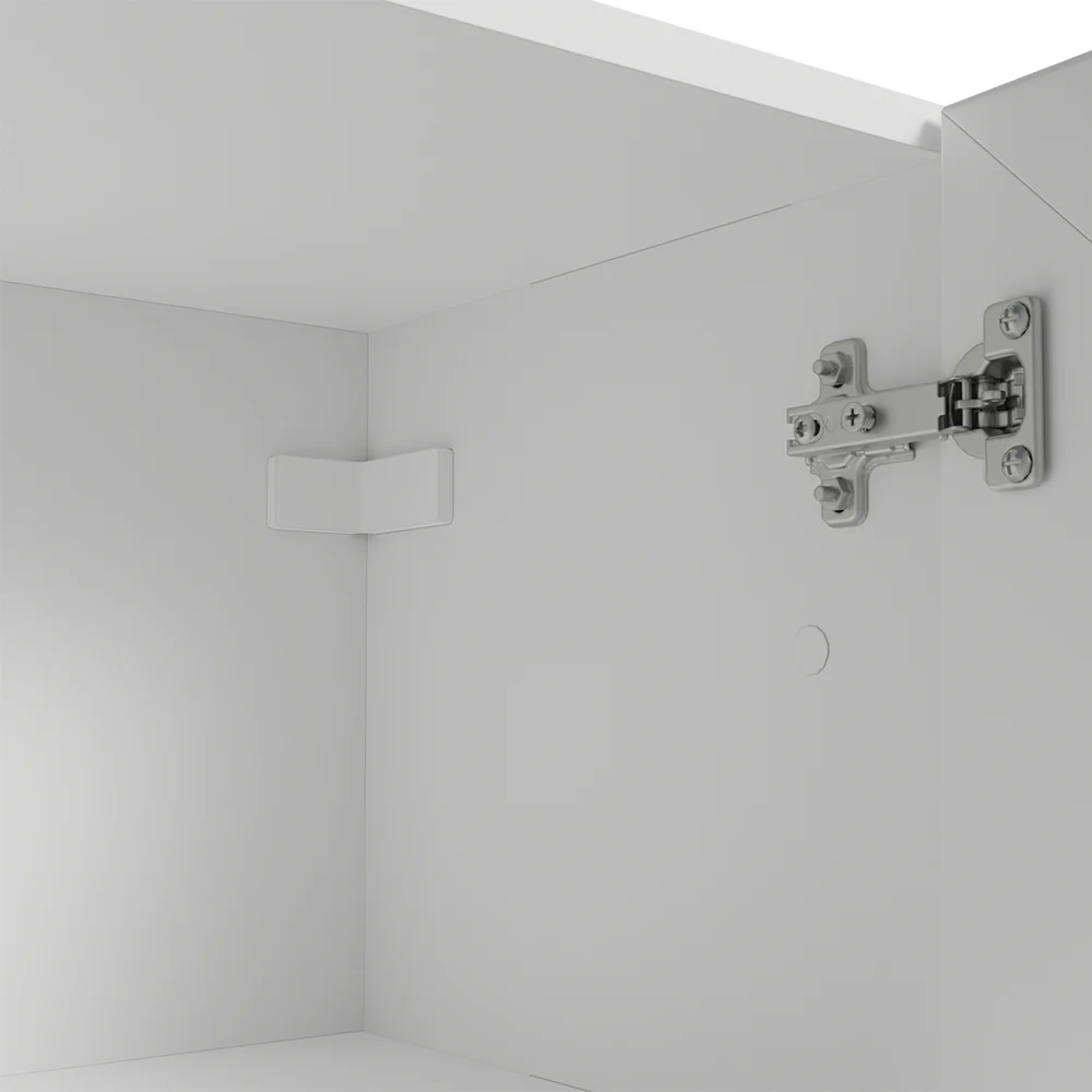 Kit Bajo Mesada + Cristalero 60 cm Smart 100% MDF Blanco - Image 8