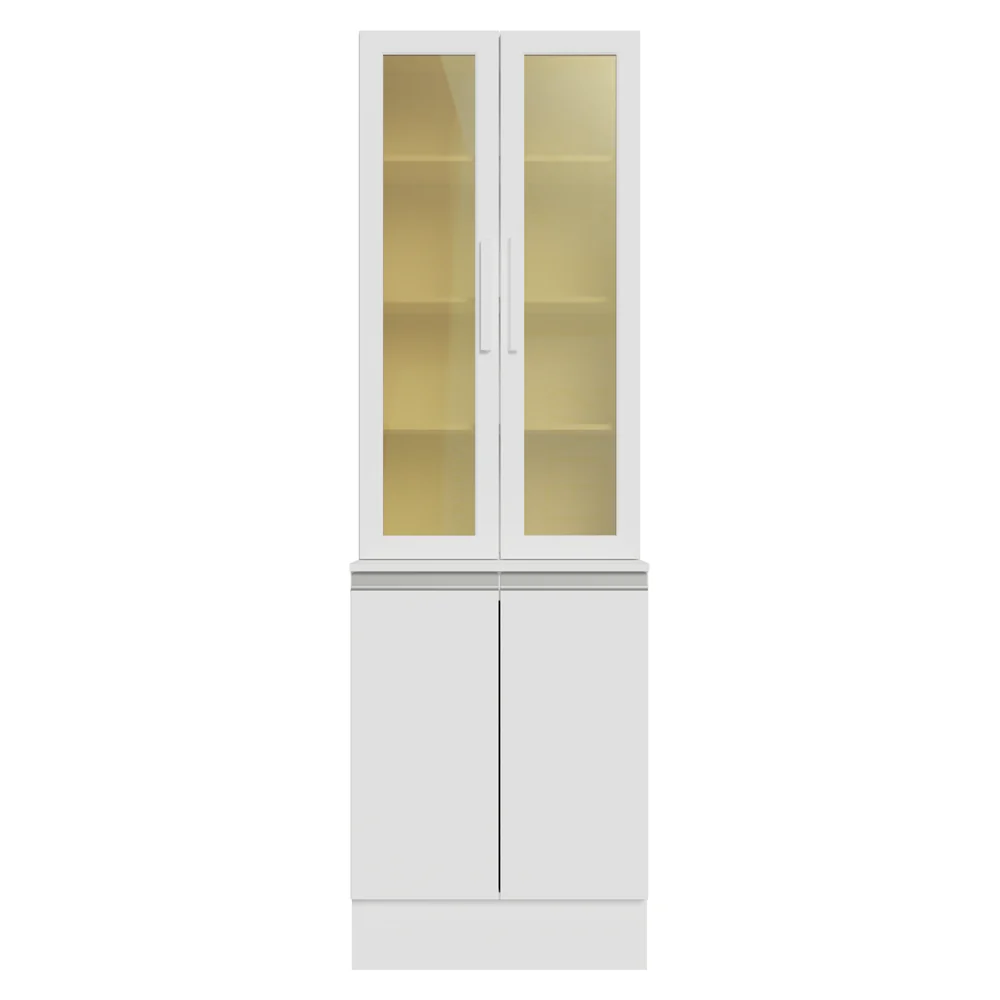 Kit Bajo Mesada + Cristalero 60 cm Smart 100% MDF Blanco - Image 9
