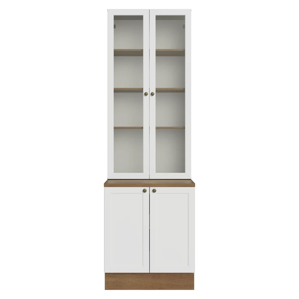 Kit Bajo Mesada + Cristalero 70 cm Vik Marrón/Blanco 01 - Image 10