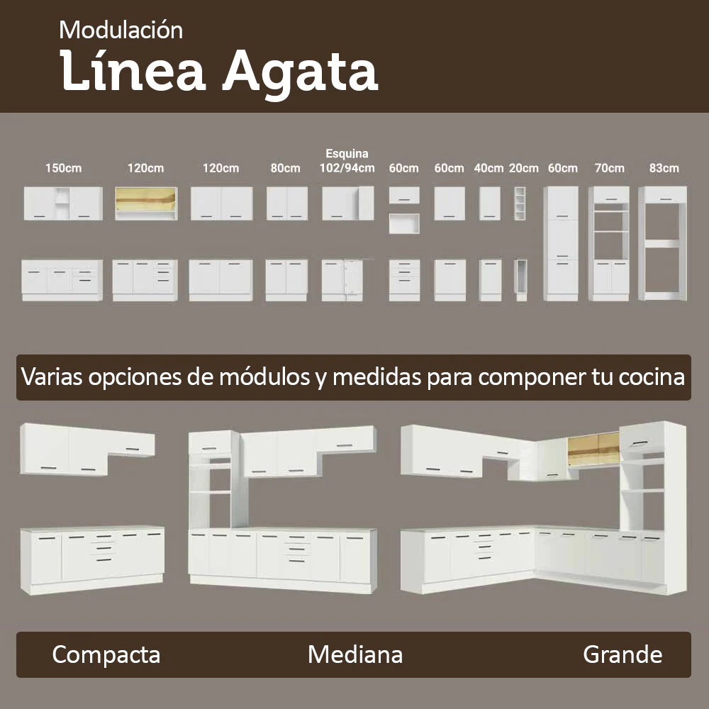 Kit Bajo Mesada + Cristalero 70cm Blanco Agata Madesa 02 - Image 7