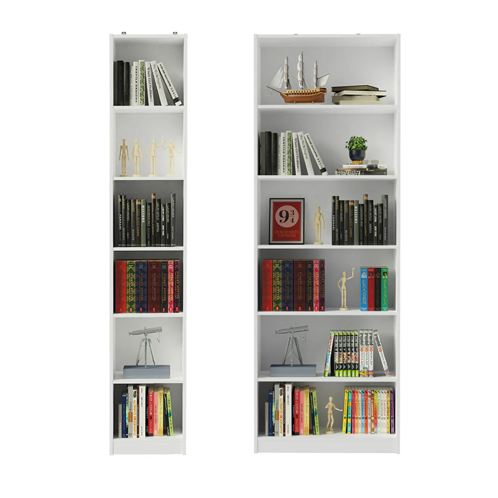 Kit Biblioteca Madesa Estante Librero 6908 + Estante Librero 6906 Blanco - Image 5