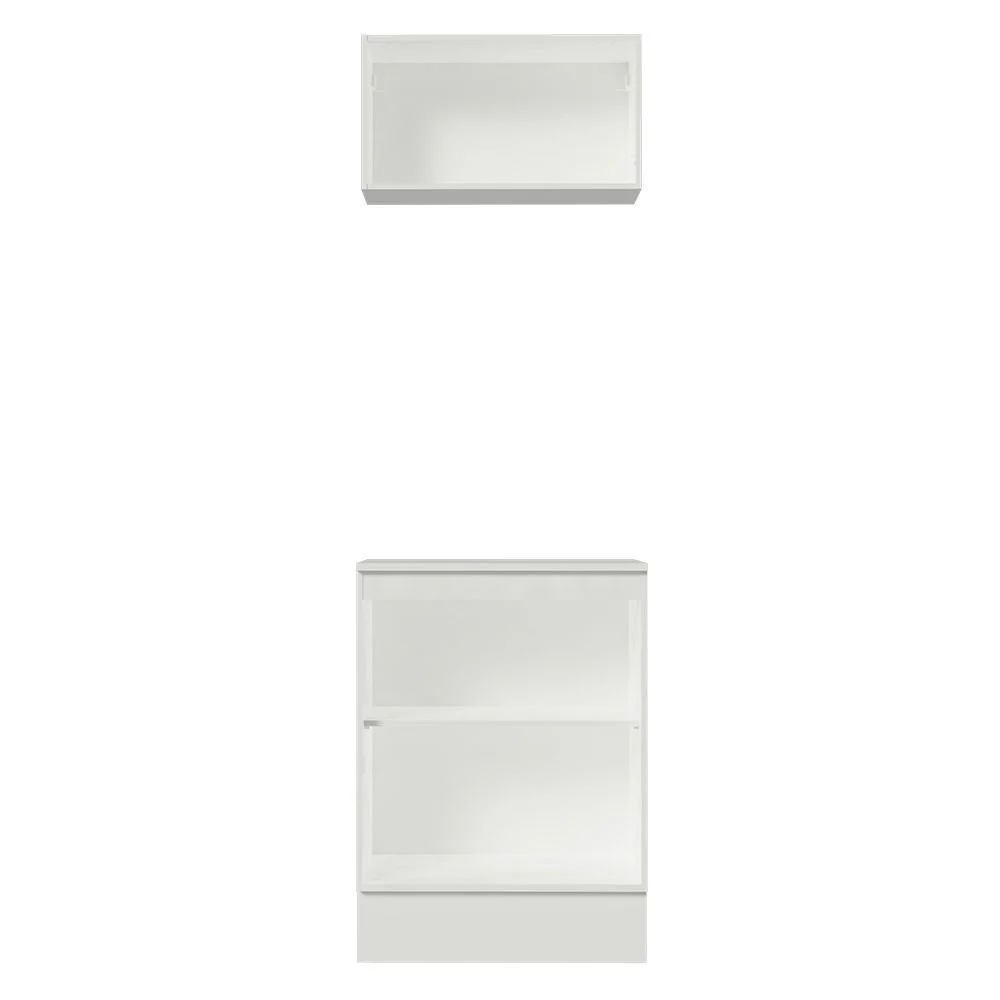 Kit Cocina 60 cm 100% MDF 2 Puertas 1 Abatible Marrón/Crema/Blanco Smart Madesa - Image 7