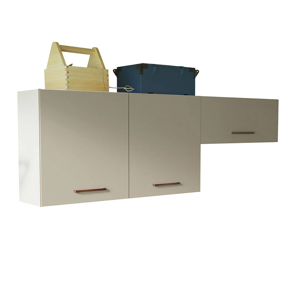 Kit con 2 Gabinetes superiores 3 Puertas Blanco/Crema Agata - Image 3
