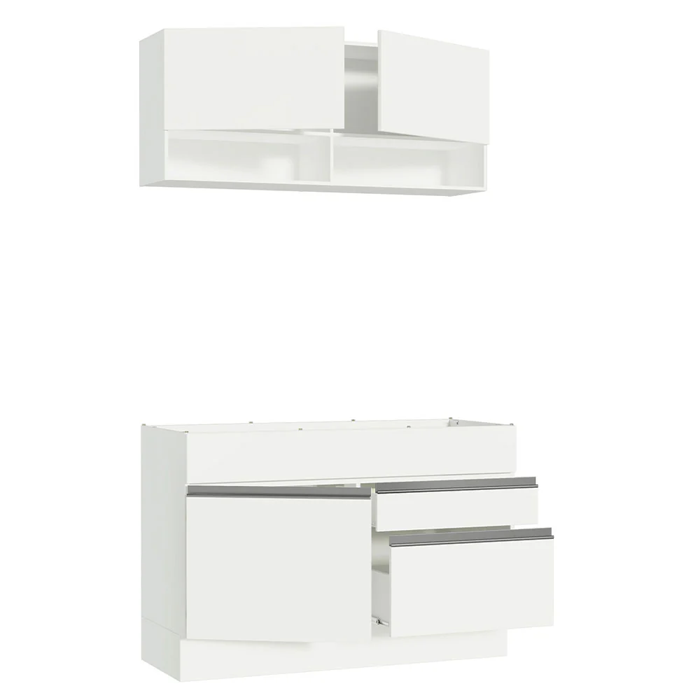 Kit Lavadero 120 cm con Alacena y Bajo Mesada Blanco Madesa 01 - Image 7