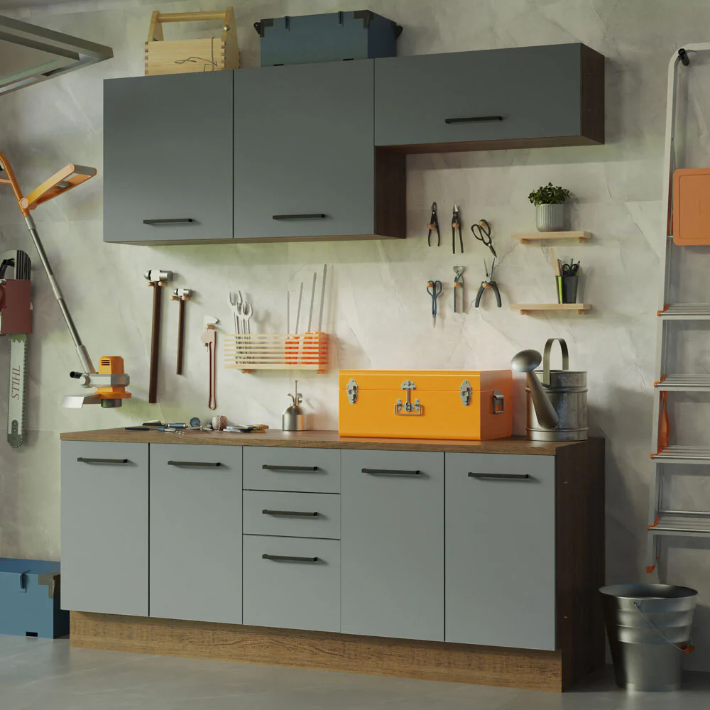 Kit Mueble para Garaje Multiuso Madesa Agata 200cm MG 01