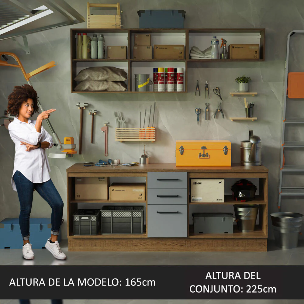 Kit Mueble para Garaje Multiuso Madesa Agata 200cm MG 01 - Image 5