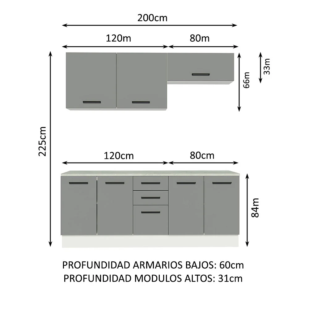 Kit Mueble para Garaje Multiuso Madesa Agata 200cm MG - Image 2