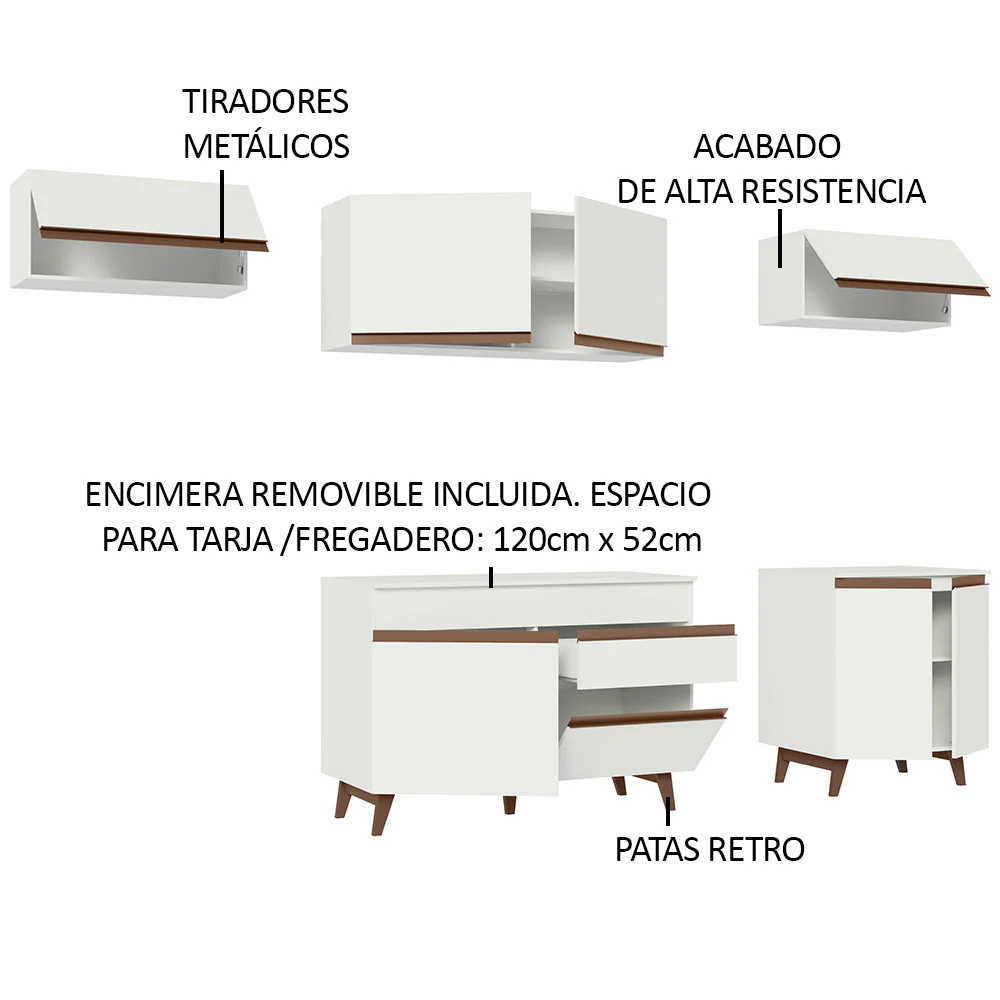 Combo completo de Cocina 260 cm Reims Blanco 10 - Image 4