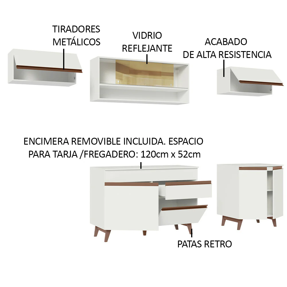 Combo completo de Cocina 260 cm Reims Blanco 11 - Image 4