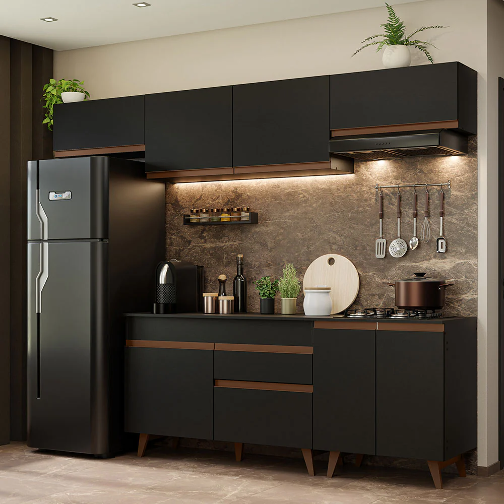 Combo completo de Cocina 260 cm Reims Negro 10