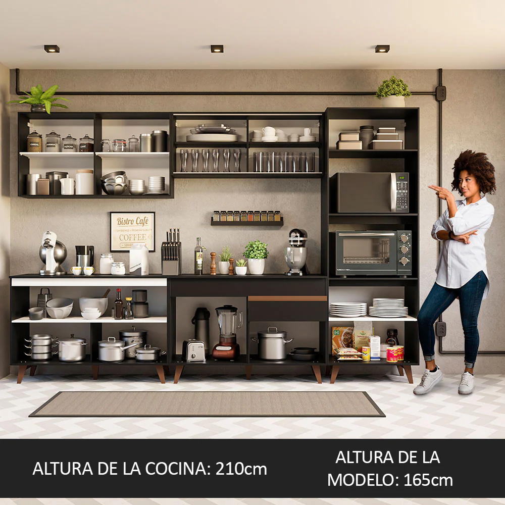 Combo completo de Cocina 310 cm Reims Negro 01 - Image 6