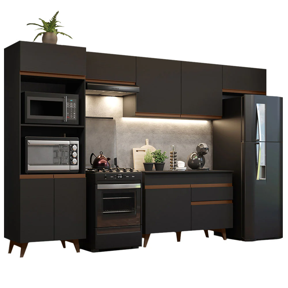 Combo completo de Cocina 330 cm Reims Negro 01 - Image 3