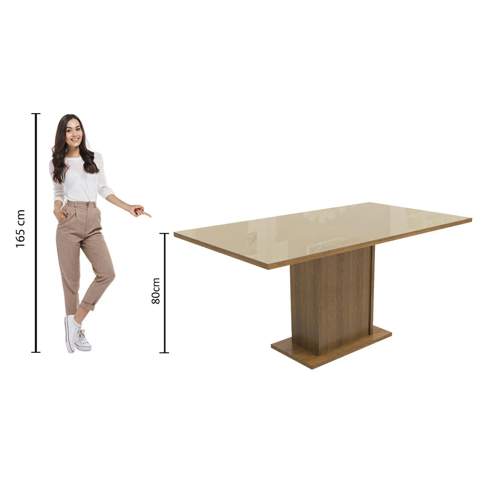 Mesa de Comedor Rectangular 5275 con Tapa de Cristal - Image 3