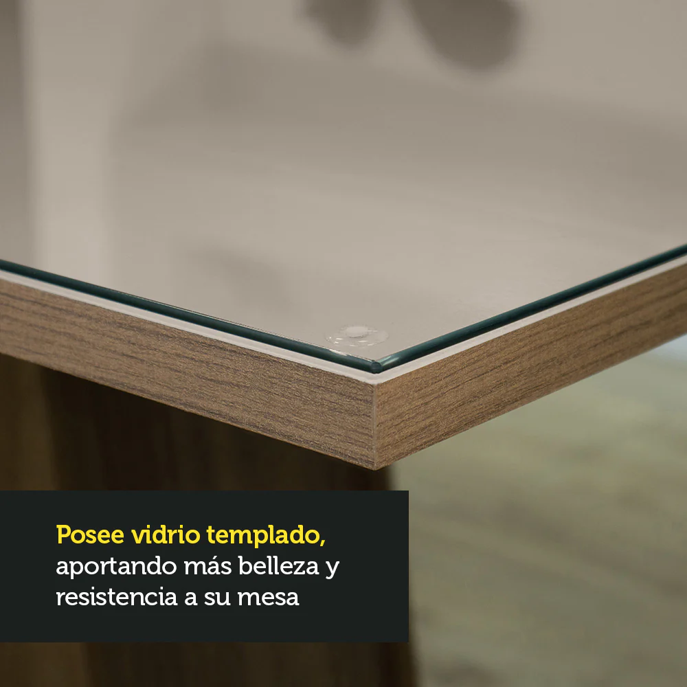 Mesa de Comedor Rectangular 5275 con Tapa de Cristal - Image 5