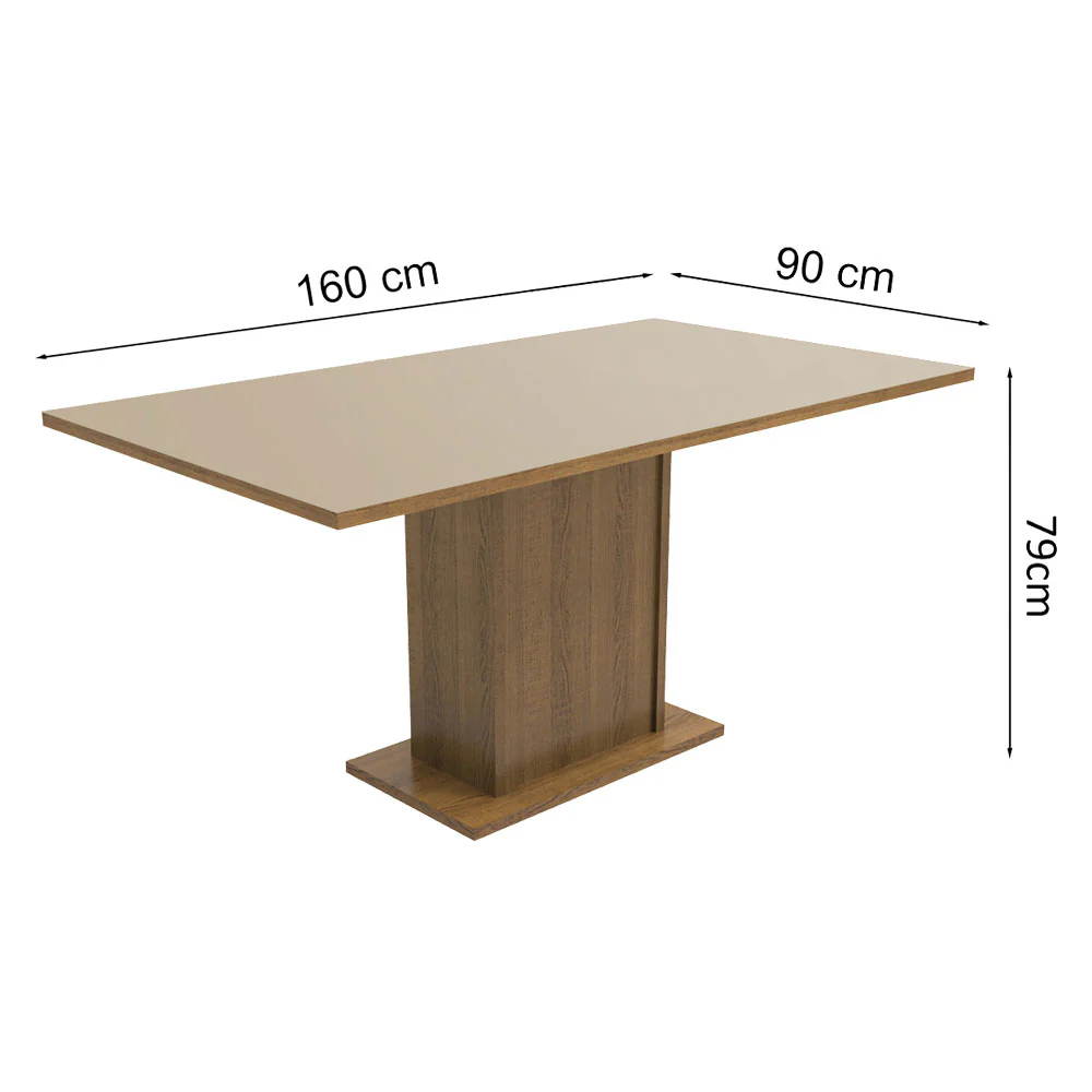 Mesa de Comedor Rectangular 5275 con Tapa de Madera - Image 2