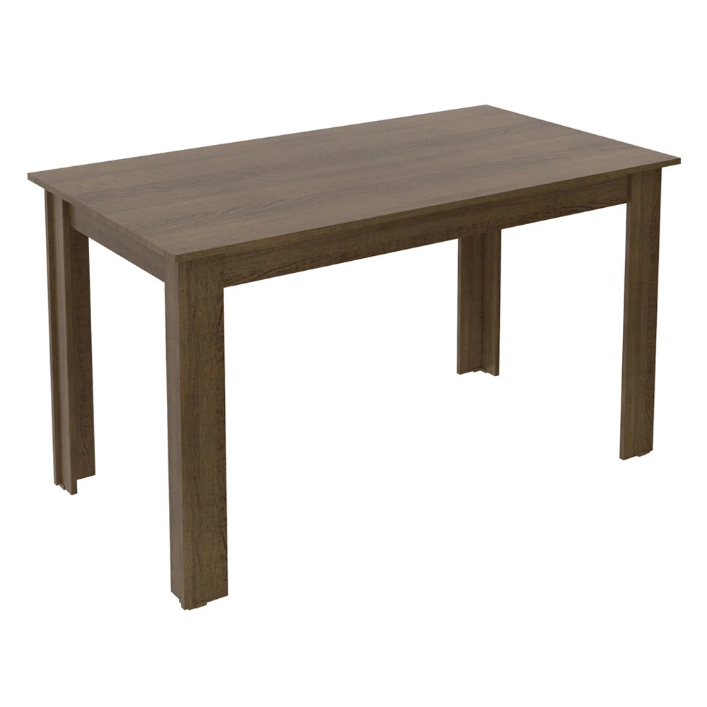 Mesa de Comedor Rectangular con Tapa de Madera 5231 Marrón