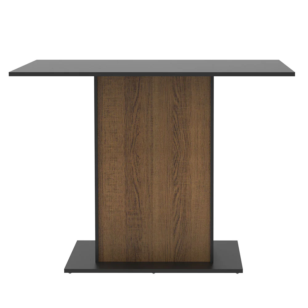 Mesa de Comedor Rectangular con Tapa de Madera 5329 Negro/Marrón - Image 3