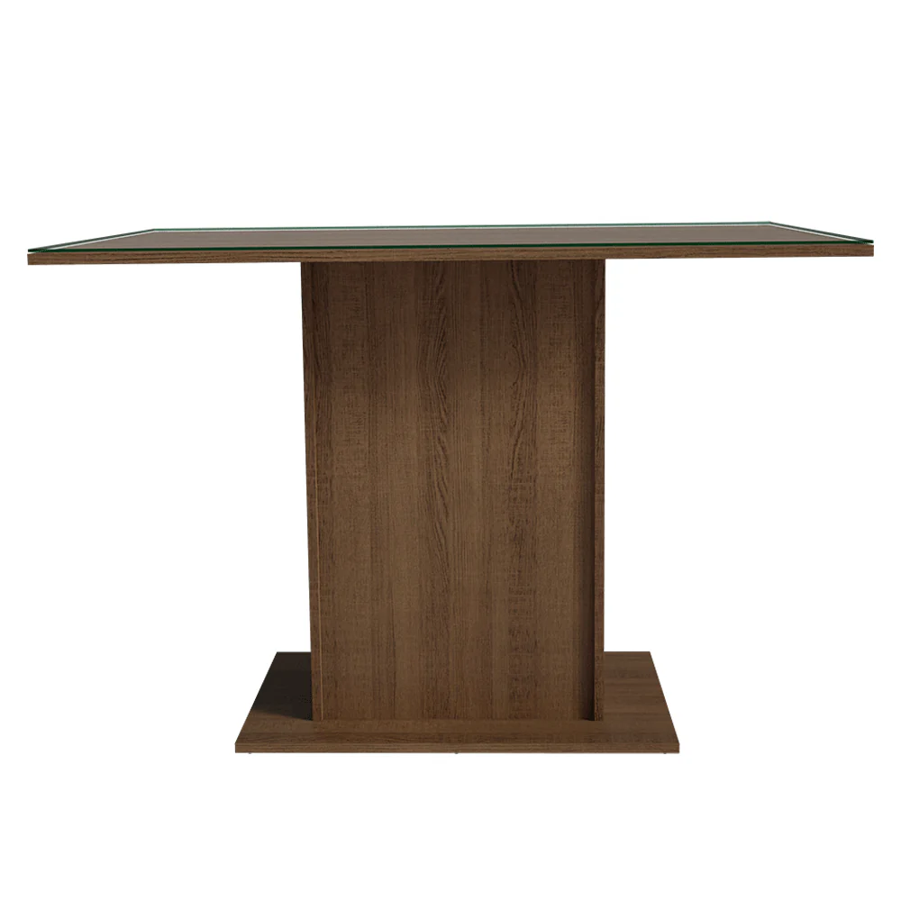Mesa de Comedor Rectangular con Tapa de Vidrio Marrón 5329 - Image 5