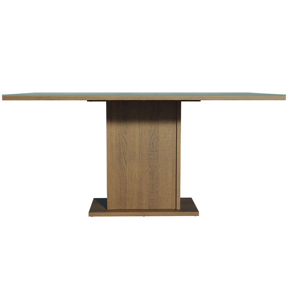 Mesa de Comedor Rectangular con Tapa de Vidrio Marrón/Gris 5275 - Image 3