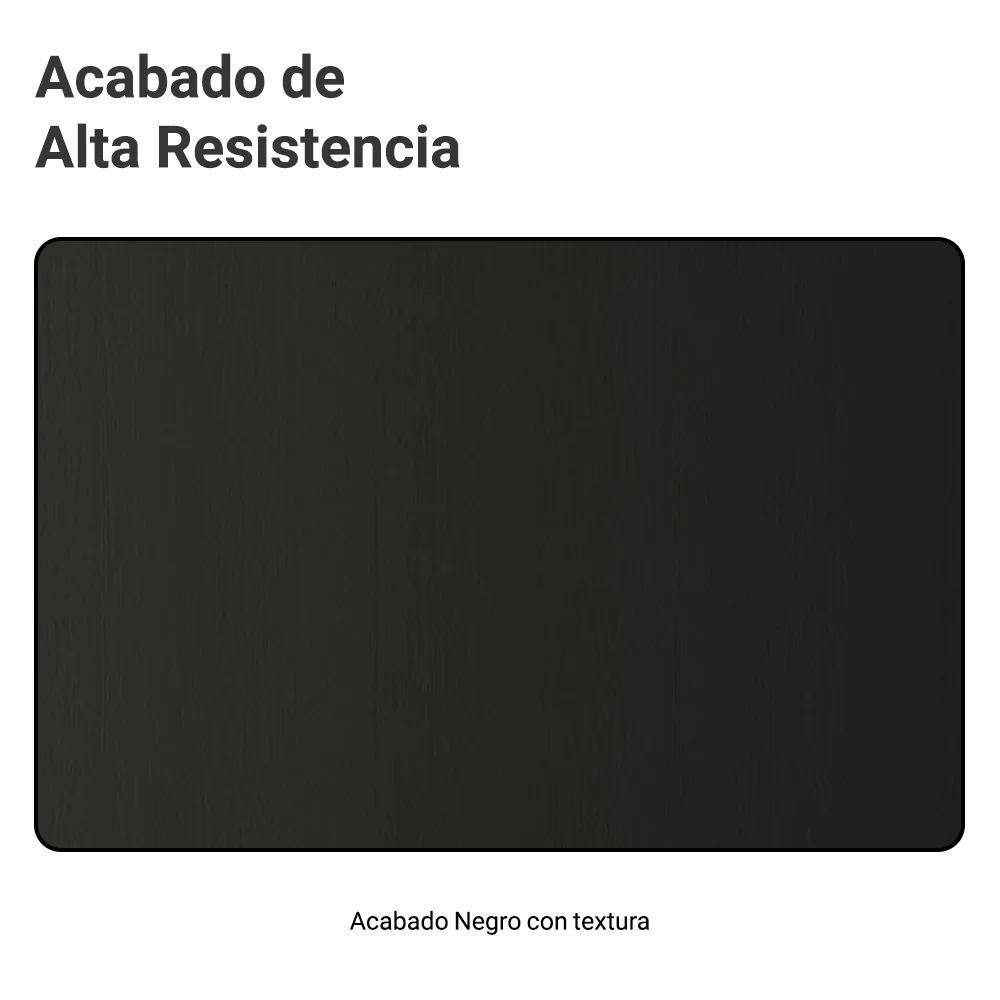 Mesa de Comedor Rectangular Tapa de Madera 5231 Negro - Image 7