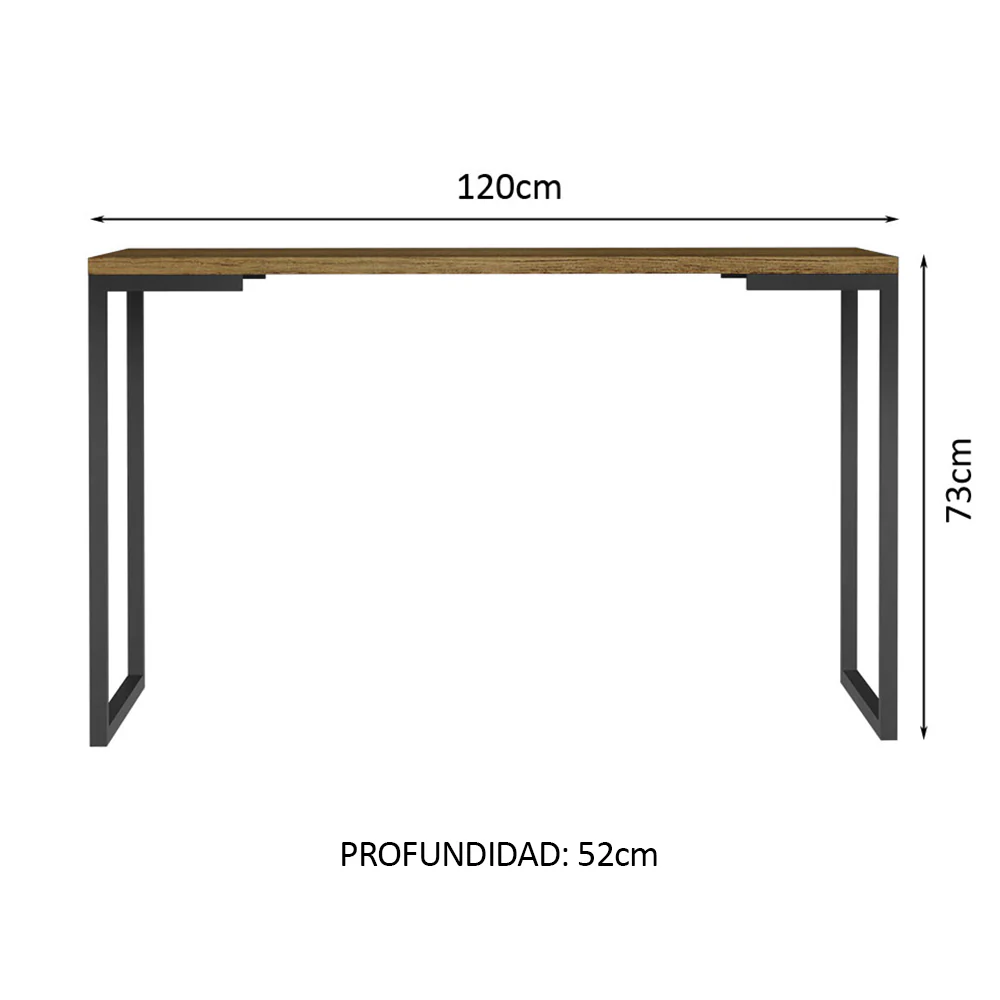 Mesa de Escritorio Industrial 120cm Marrón Madesa - Image 2