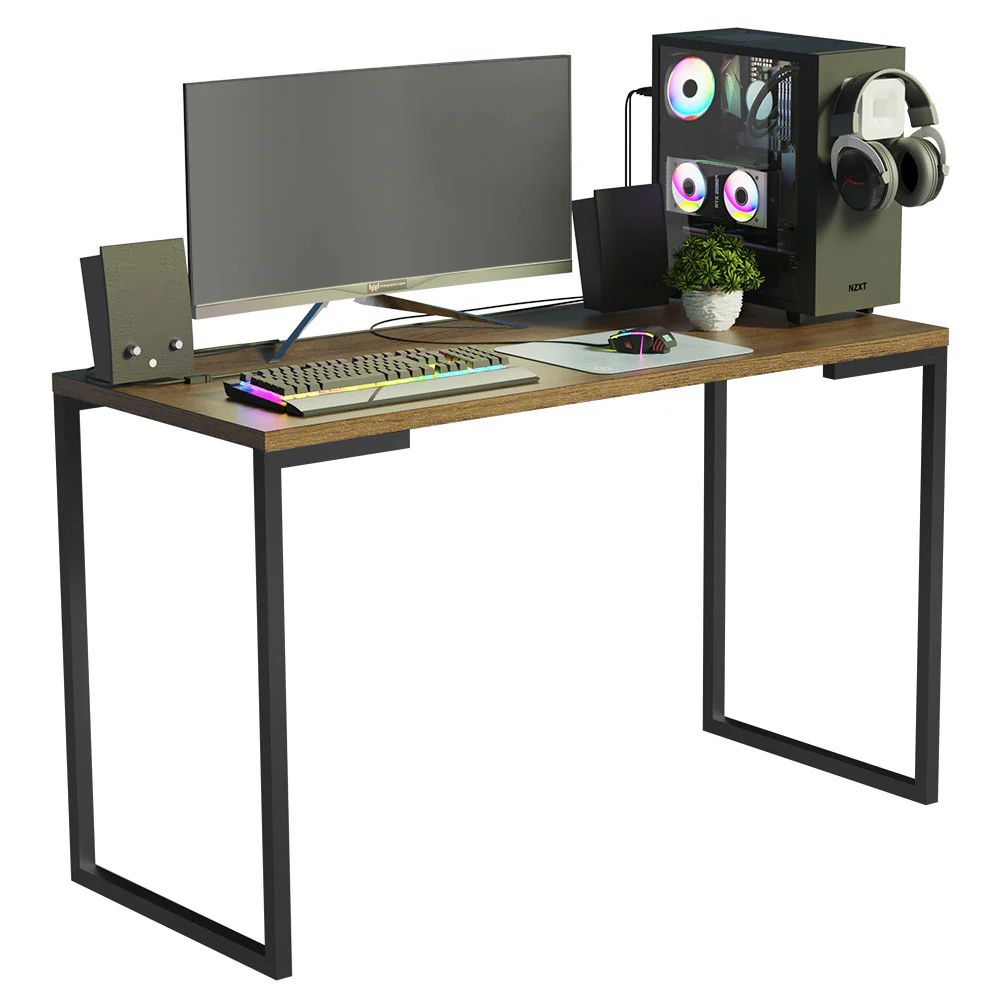 Mesa de Escritorio Industrial 120cm Marrón Madesa - Image 3
