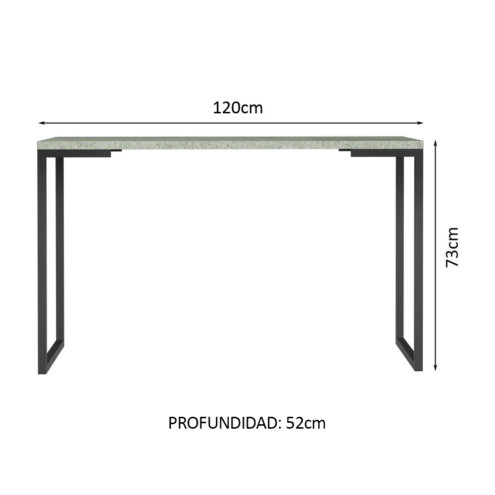 Mesa de Escritorio Industrial Gris 120cm Mood Madesa - Image 2