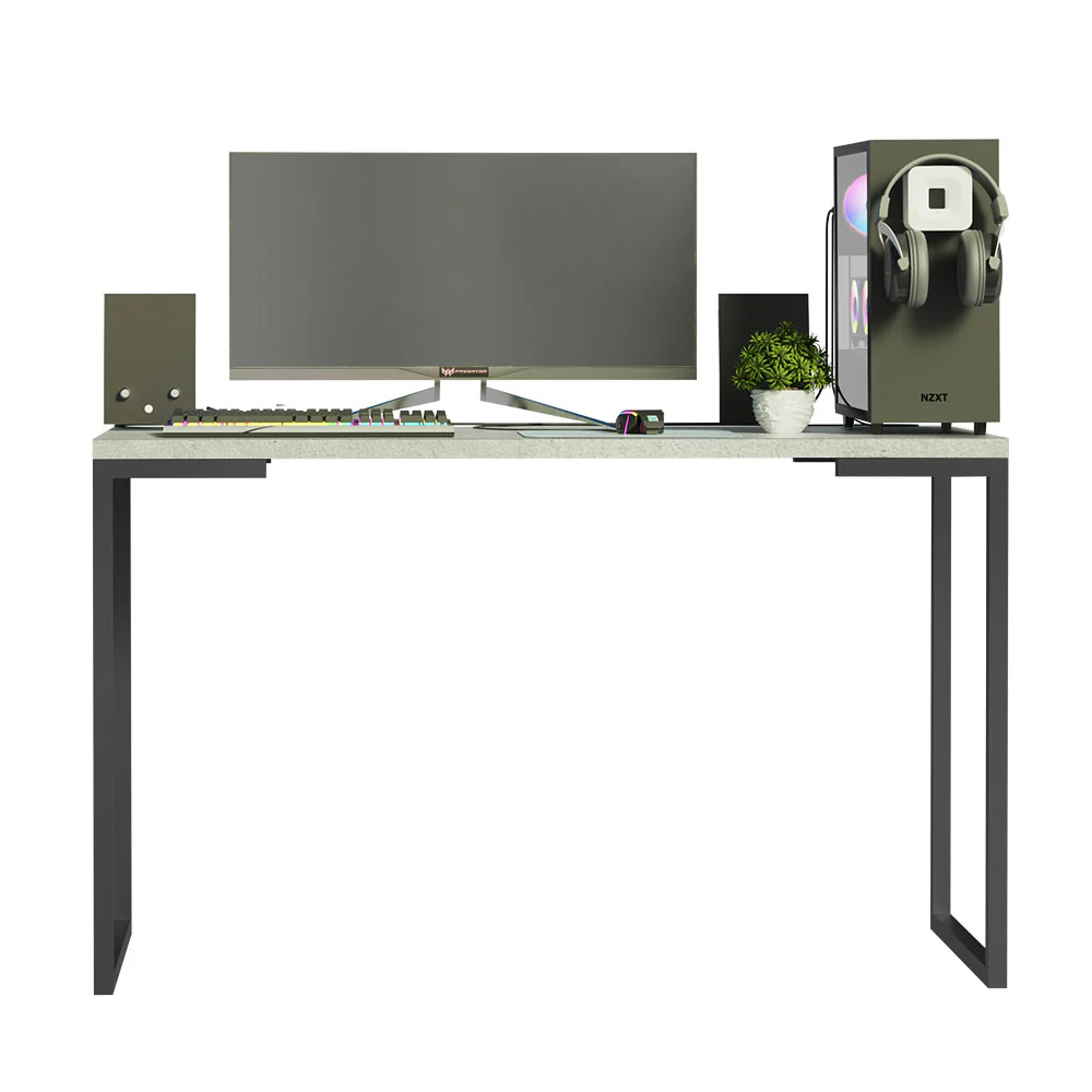 Mesa de Escritorio Industrial Gris 120cm Mood Madesa - Image 8