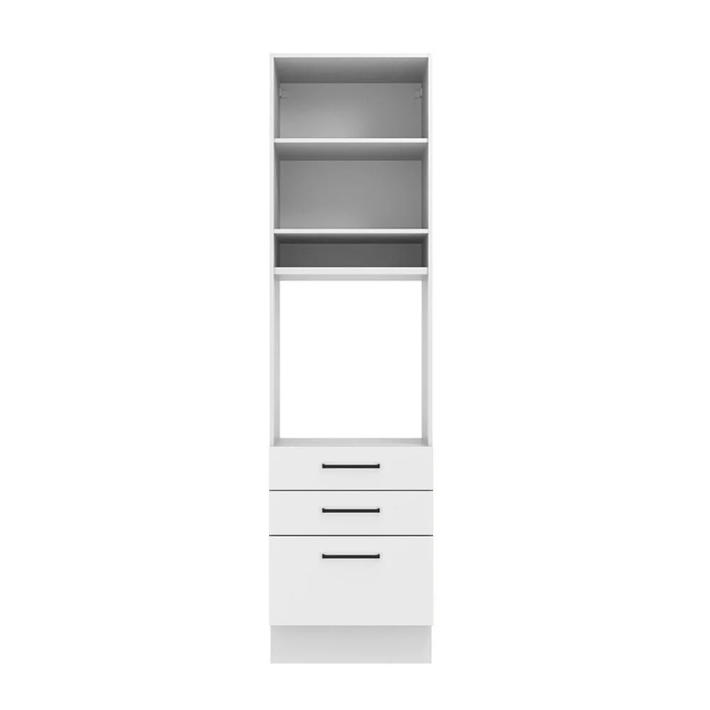 Mueble de Cocina para Horno 60 x 60 cm 1 Puerta 3 Cajones Blanco Agata Madesa - Image 7