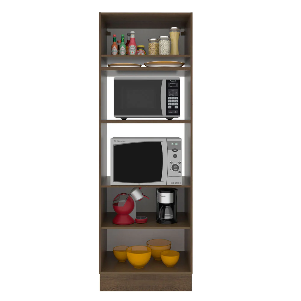 Mueble de Cocina para Horno 70 x 60 cm 3 Puertas Marrón/Blanco Stella Madesa - Image 6