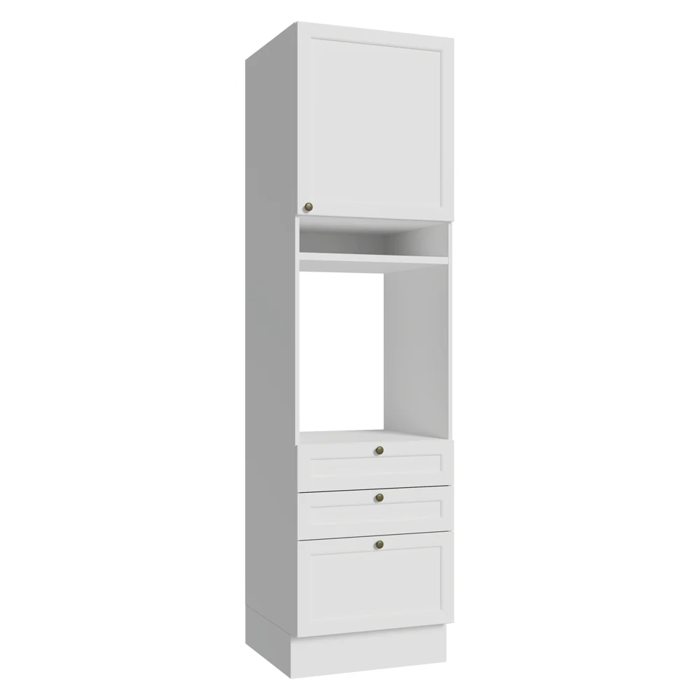 Mueble de cocina para Horno/ microondas 60 x 60 cm 1 Puerta 3 Cajones Blanco Vik Madesa