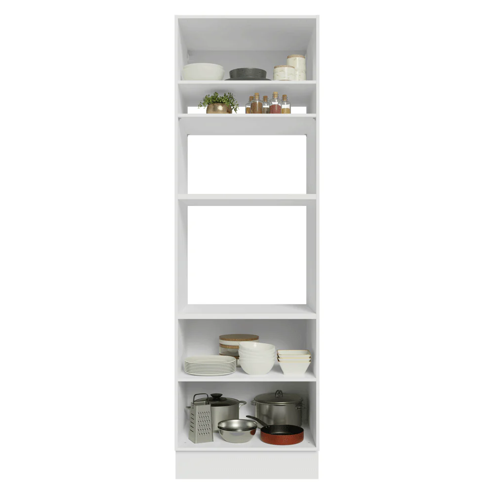 Mueble de cocina para Horno/ microondas 70 cm 3 Puertas Blanco/Verde Vik Madesa - Image 4