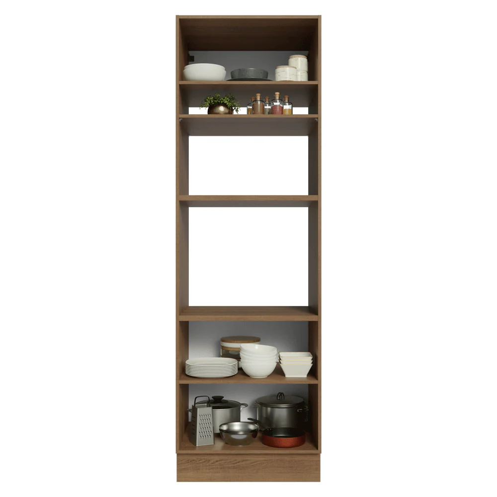 Mueble de cocina para Horno/ microondas 70 x 60 cm 3 Puertas Marrón/Verde Vik Madesa - Image 4