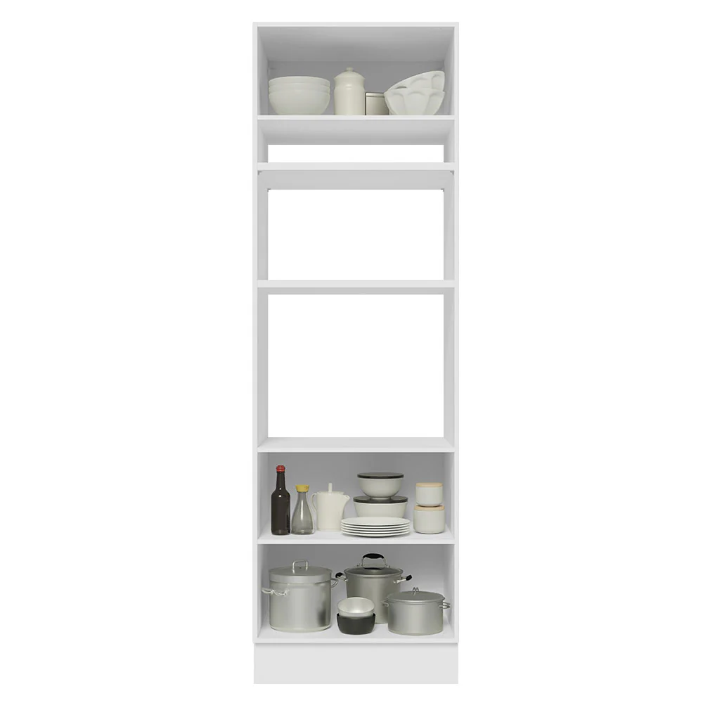 Mueble de cocina para Horno/Microondas Madesa Glamy 70 x 60 cm 3 Puertas Blanco - Image 4