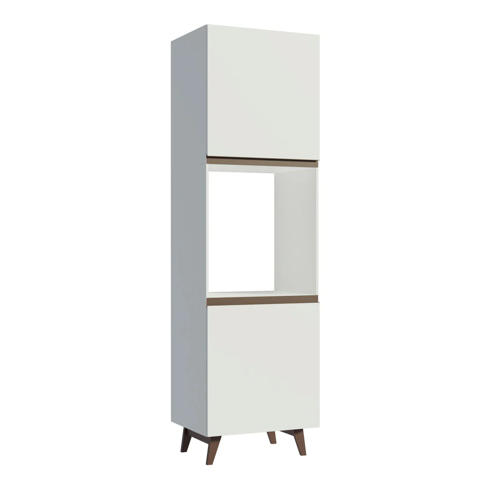 Mueble de cocina para Horno/Microondas Madesa Reims 60 cm 2 Puertas Blanco