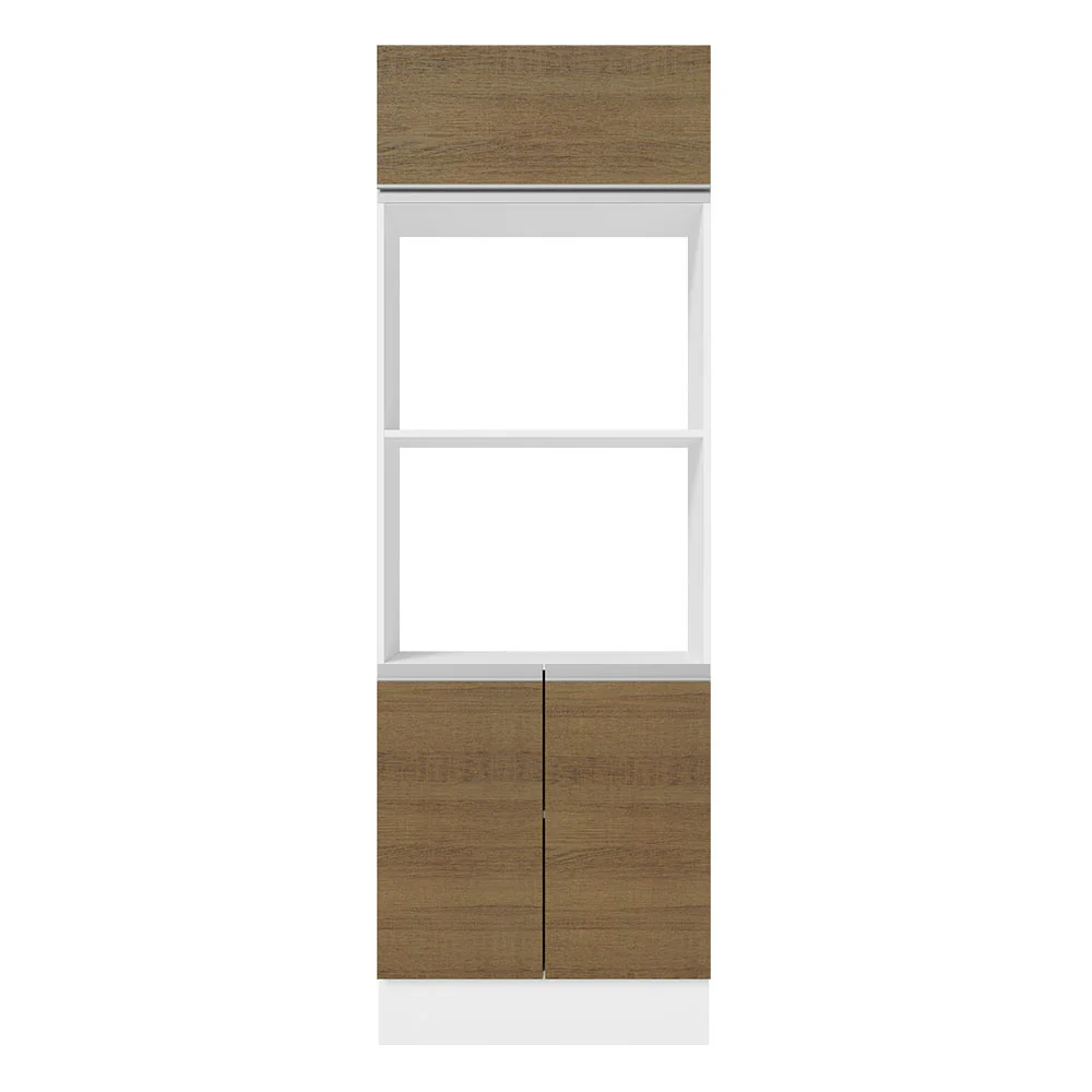 Mueble de Cocina para Horno Para 2 Hornos 100% MDF Blanco/Marrón Acordes Madesa - Image 6