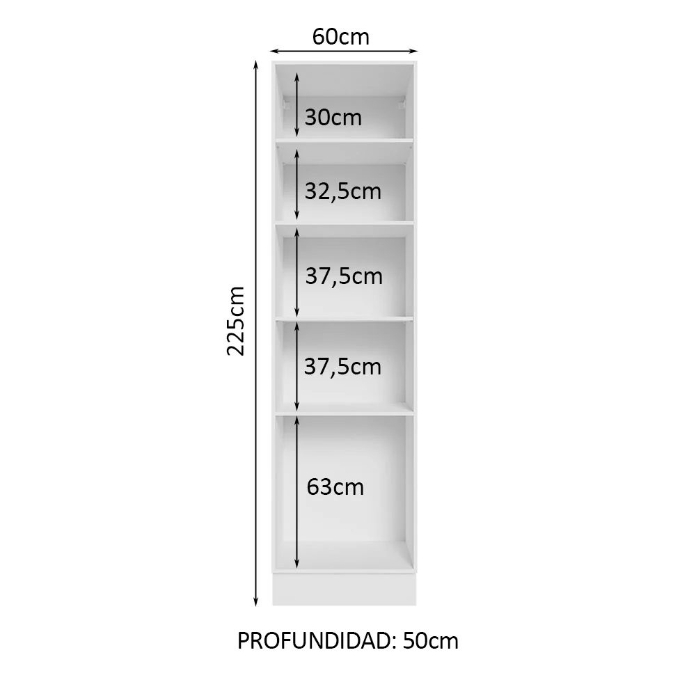 Mueble Despensa abierto Madesa 60cm con nichos para cocina - Image 2