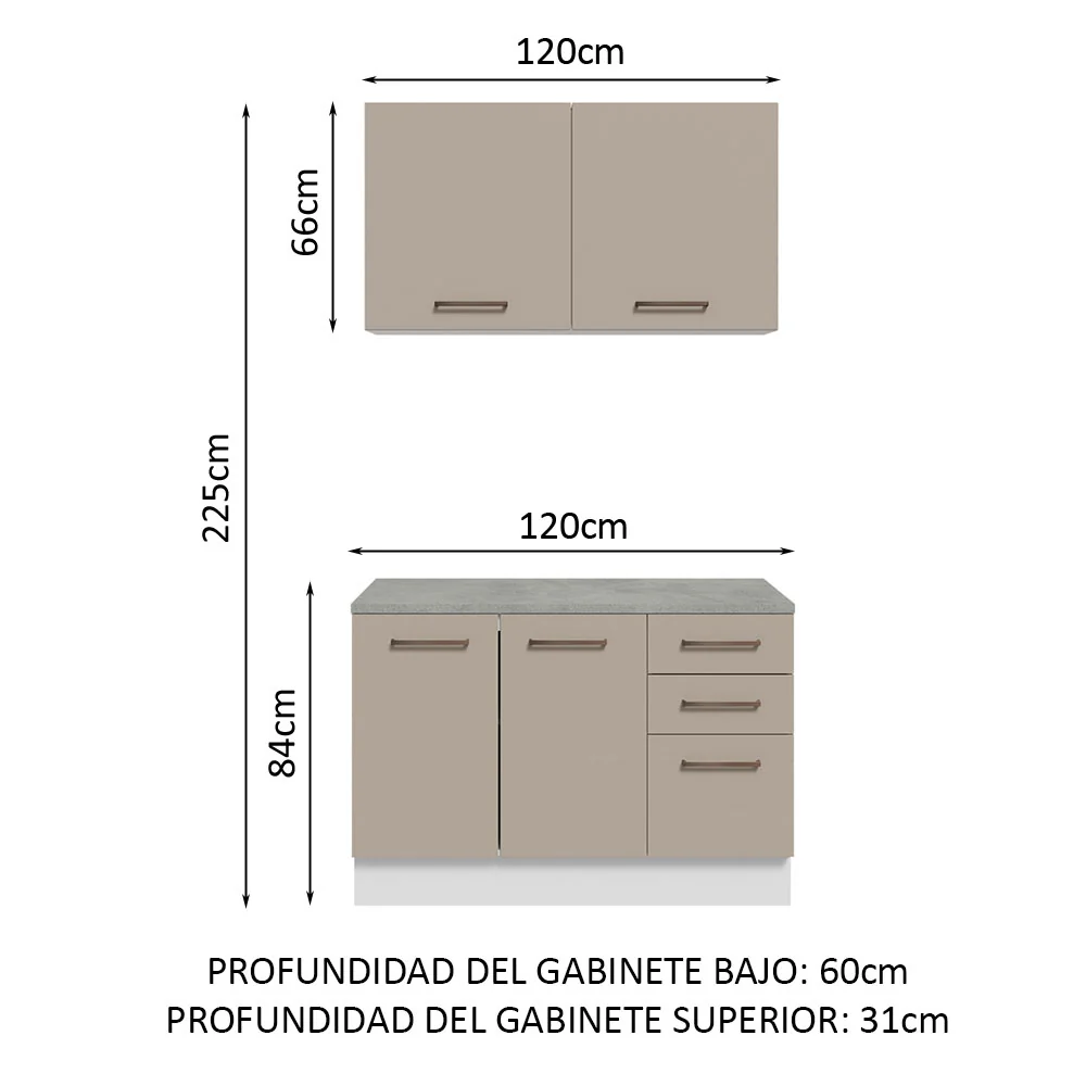 Mueble Integral Multiuso Garaje 120cm Blanco - Image 2
