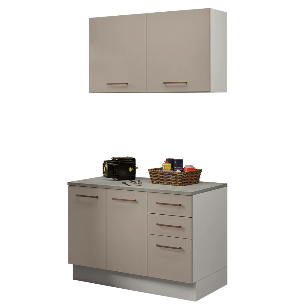 Mueble Integral Multiuso Garaje 120cm Blanco - Image 3
