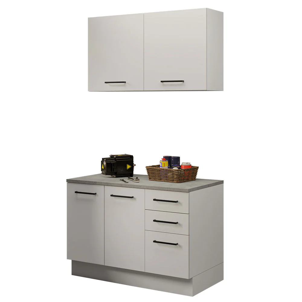 Mueble Integral Multiuso Garaje 120cm Blanco - Image 3